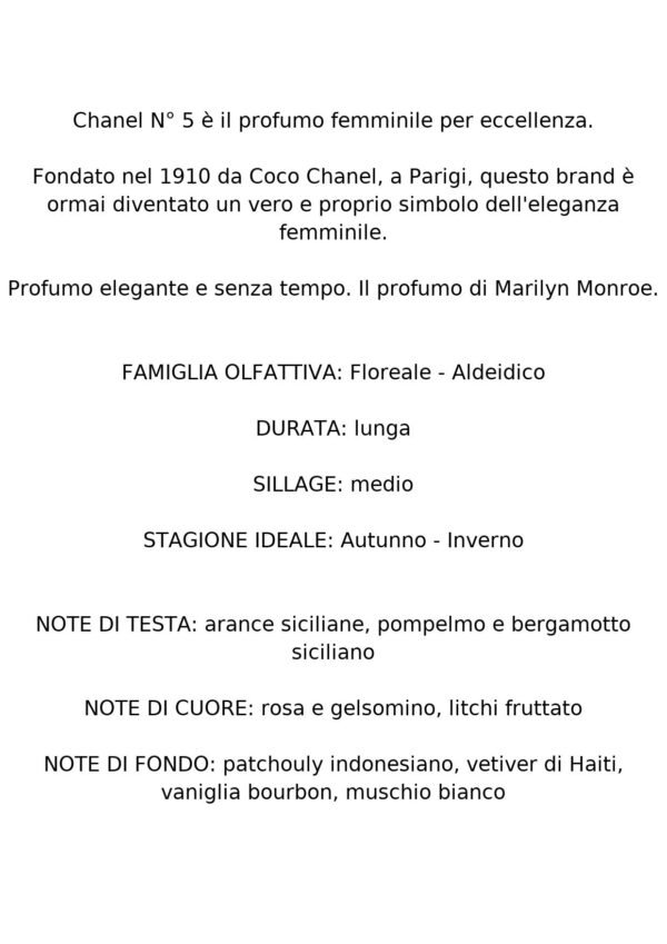 NOTA 111 - N. 5 - CHANEL - immagine 4