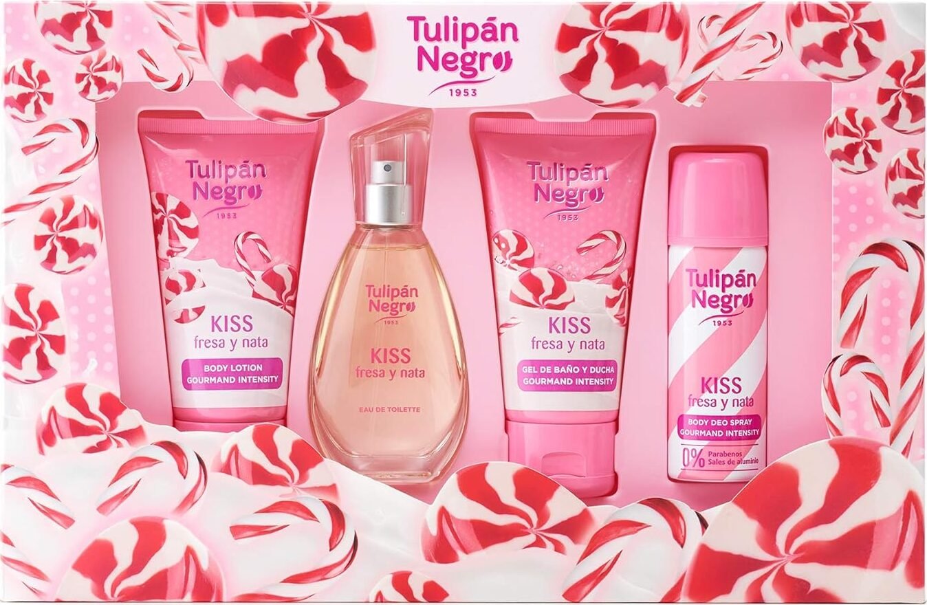 Set regalo Tulipan Negro Fragola e Panna